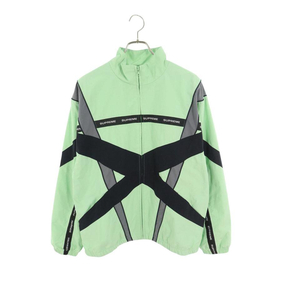 シュプリーム サイズ:M  21SS  Cross Paneled Track Jacket クロスパネルトラックブルゾン 中古 BS55 Supreme（シュプリーム） サイズ:M 21SS Cross Paneled Track Jacket