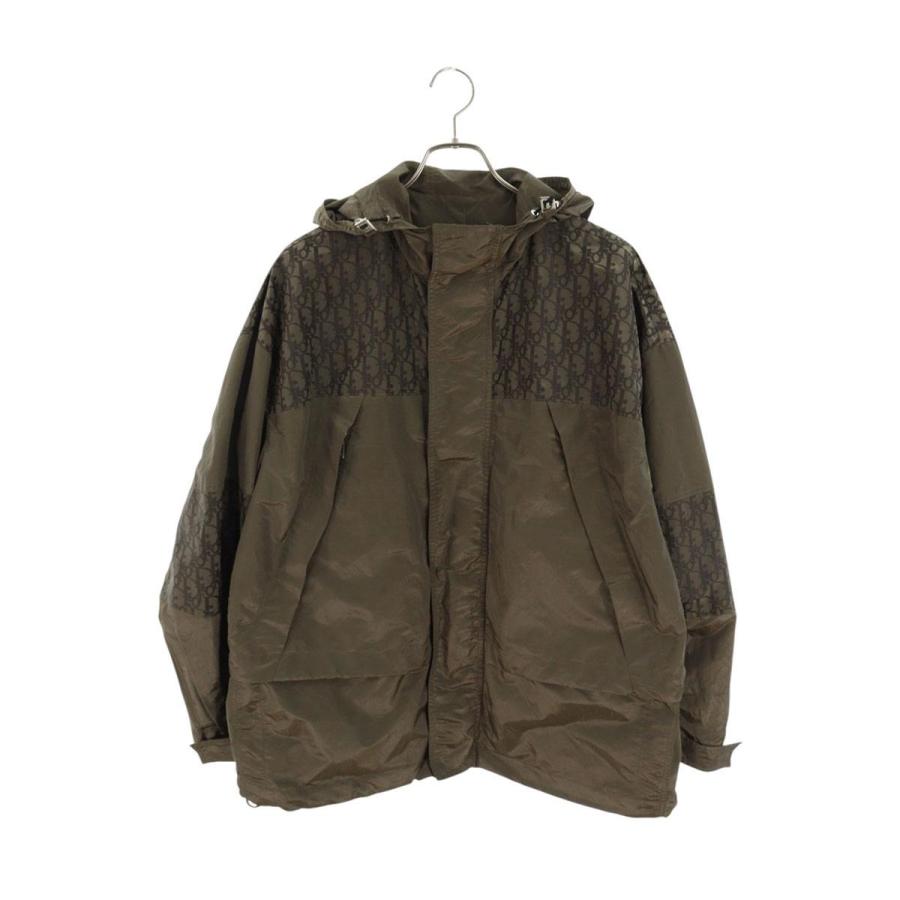 ディオール サイズ:46  21AW  193C401A5149 フード付きオブリーク柄ナイロンブルゾン 中古 OM10 ディオール サイズ:46 21AW 193C401A5149 フード付きオブリーク柄