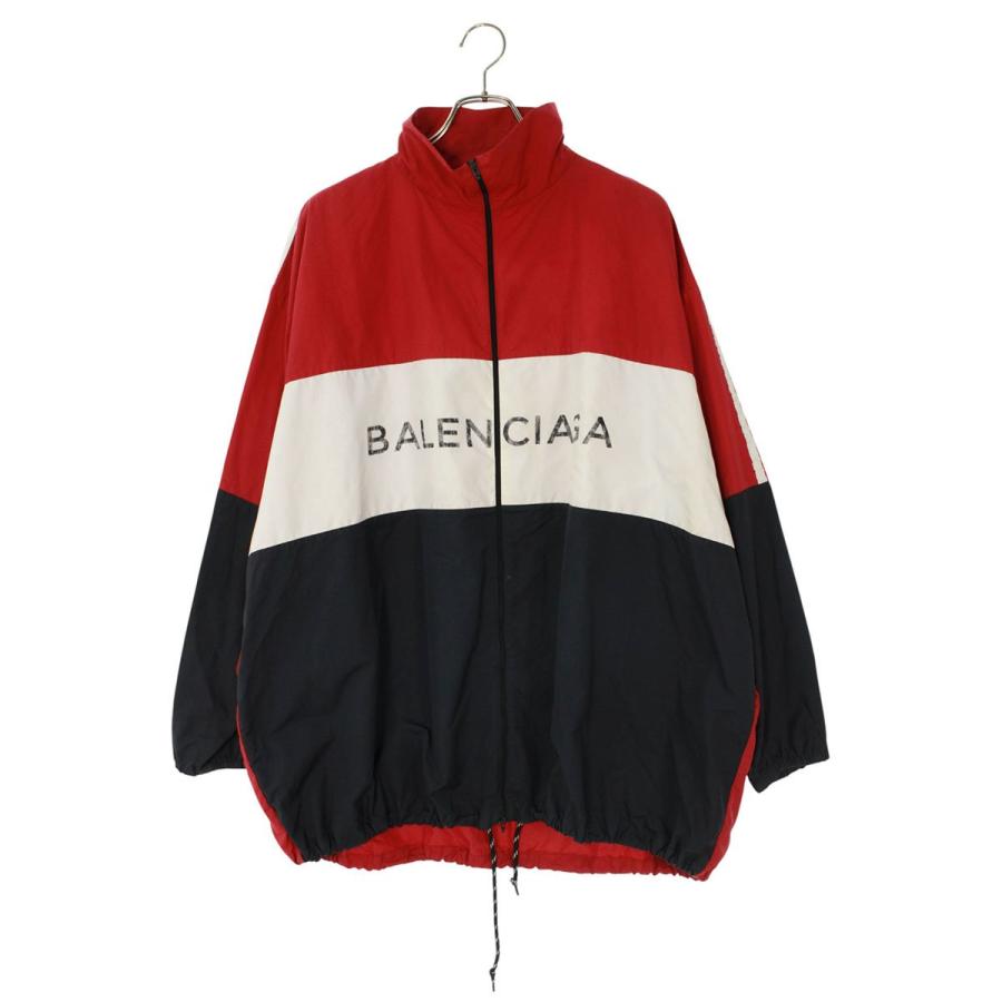 バレンシアガ サイズ:39  508903 TXD12 ロゴプリントポプリンシャツブルゾン 中古 OM10 BALENCIAGA（バレンシアガ） ブルゾン サイズ:39 508903 TXD12 ロゴ