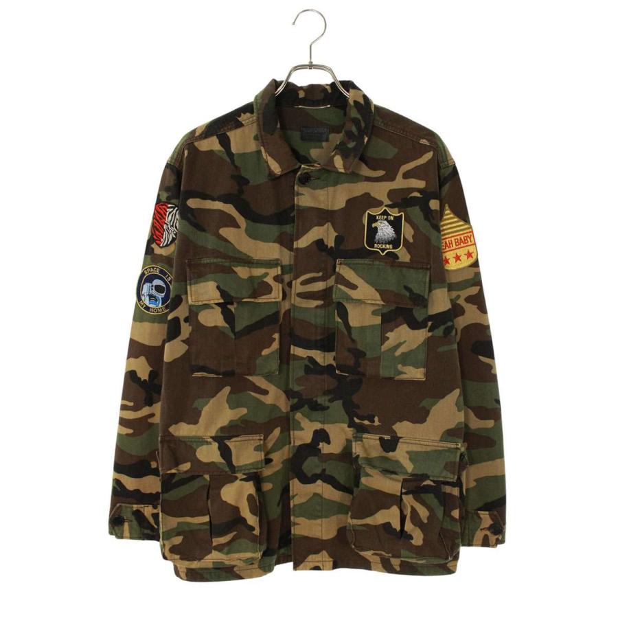 サンローランパリ サイズ:L  419304 Y863L マルチワッペンミリタリージャケットブルゾン 中古 OM10 SAINT LAURENT サンローランパリ サイズ:L 419304 Y863L マルチ