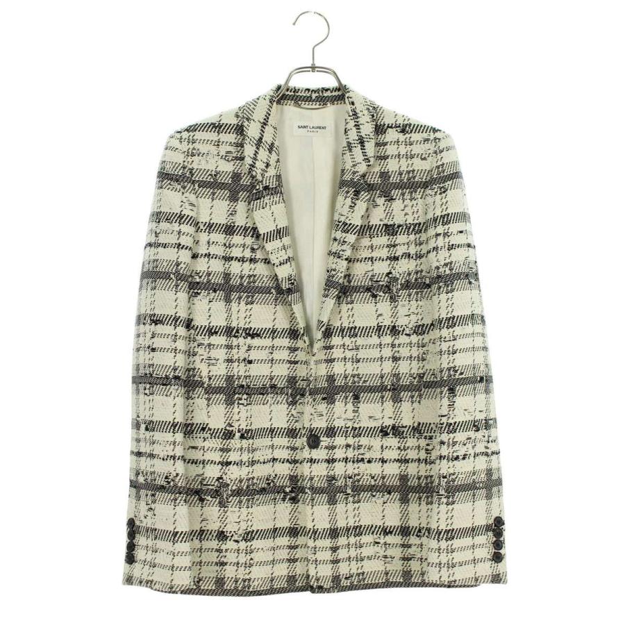 サンローランパリ サイズ:42  644461 Y1C66 ツイードデザインジャケット 中古 BS99 SAINT LAURENT サンローランパリ サイズ:42 644461 Y1C66 ツイード