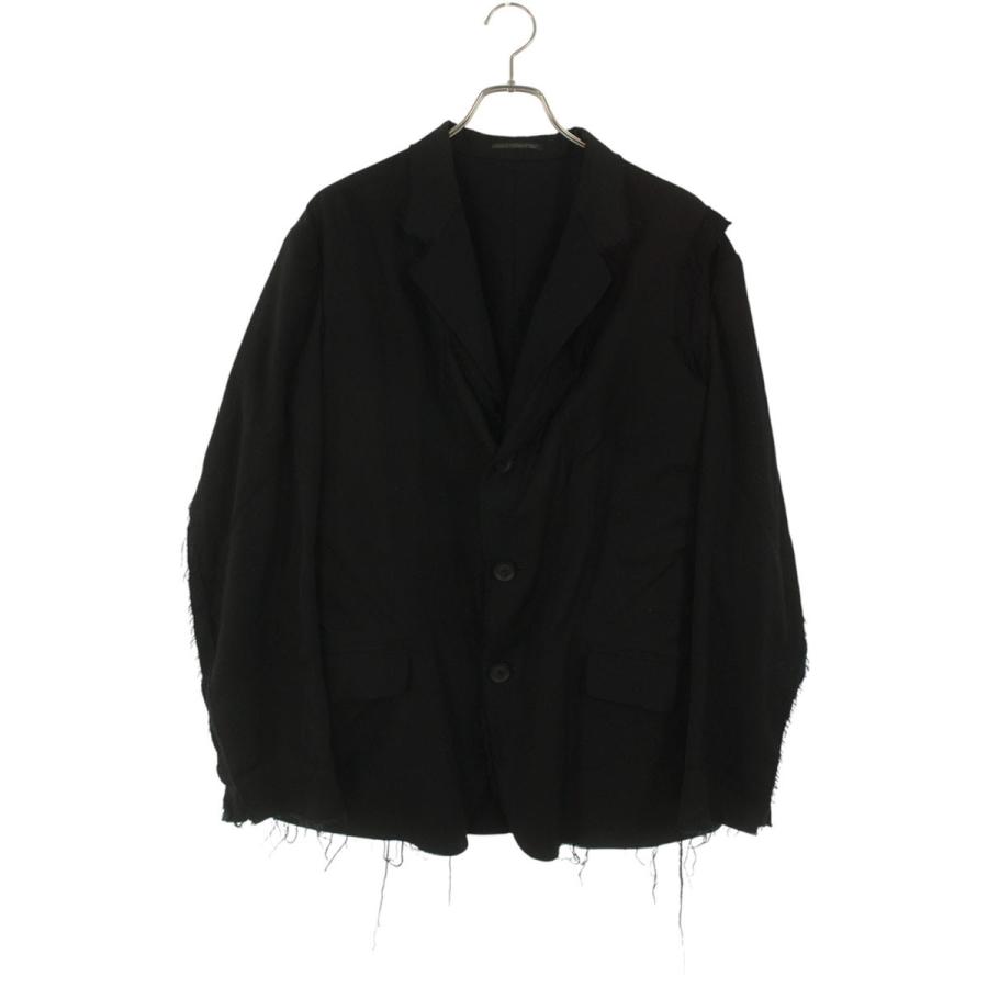 極美品 17AW⭐️ヨウジヤマモトプールオム ジレドッキング ジャケット 黒 2 極美品 17AW⭐️ヨウジヤマモトプールオム ジレドッキング ジャケット 黒 2