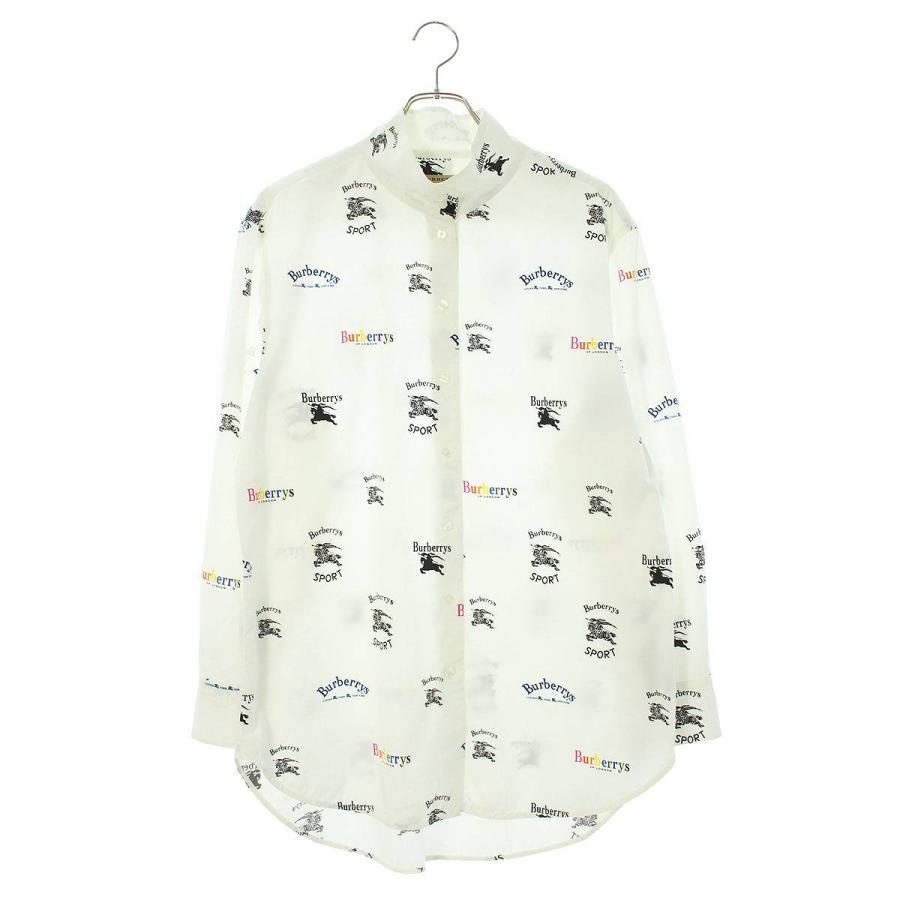 バーバリー Burberry 8001981 サイズ:44 ロゴ総柄長袖シャツ 中古 SJ02