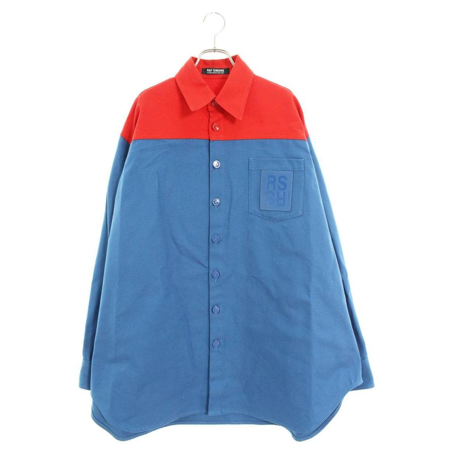 ラフシモンズ 長袖シャツ 22AW サイズ:XS バイカラーオーバーサイズ 