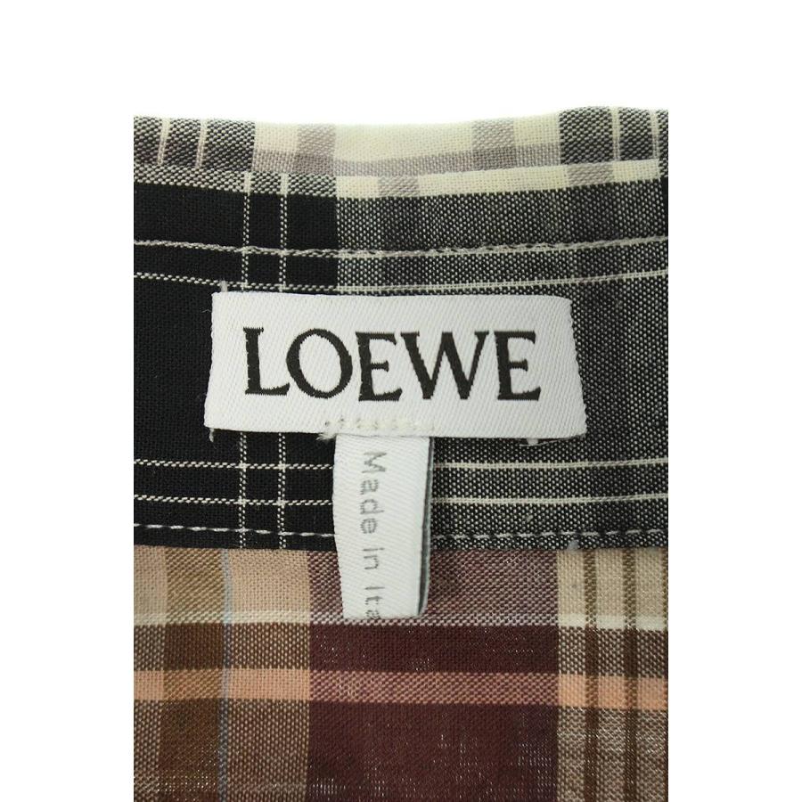LOEWE ロエベ 長袖シャツ H526Y05W68 サイズ:39 パッチワーク LOEWE ロエベ 長袖シャツ H526Y05W68 サイズ:39 パッチワーク