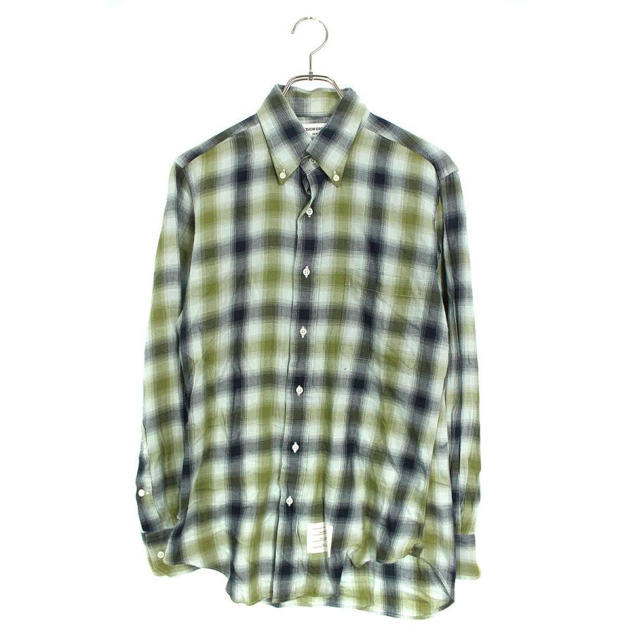 トムブラウン THOM BROWNE サイズ:1 チェック長袖シャツ 中古 BS99