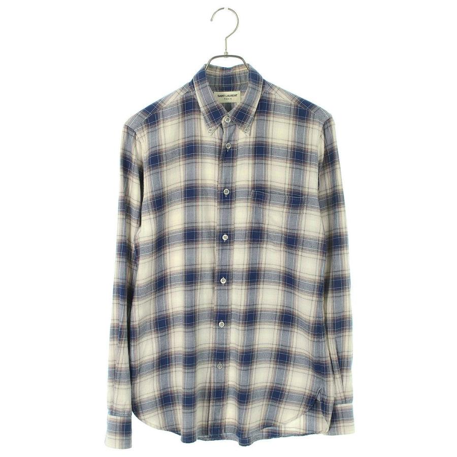 サンローランパリ 長袖シャツ 15AW サイズ:38 オンブレチェック長袖 