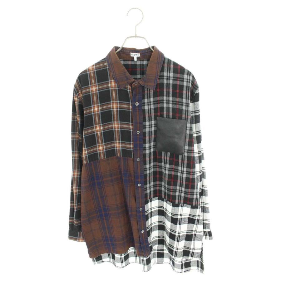 LOEWE ロエベ 長袖シャツ H526337XA2 サイズ:41 アナグラムレザー  