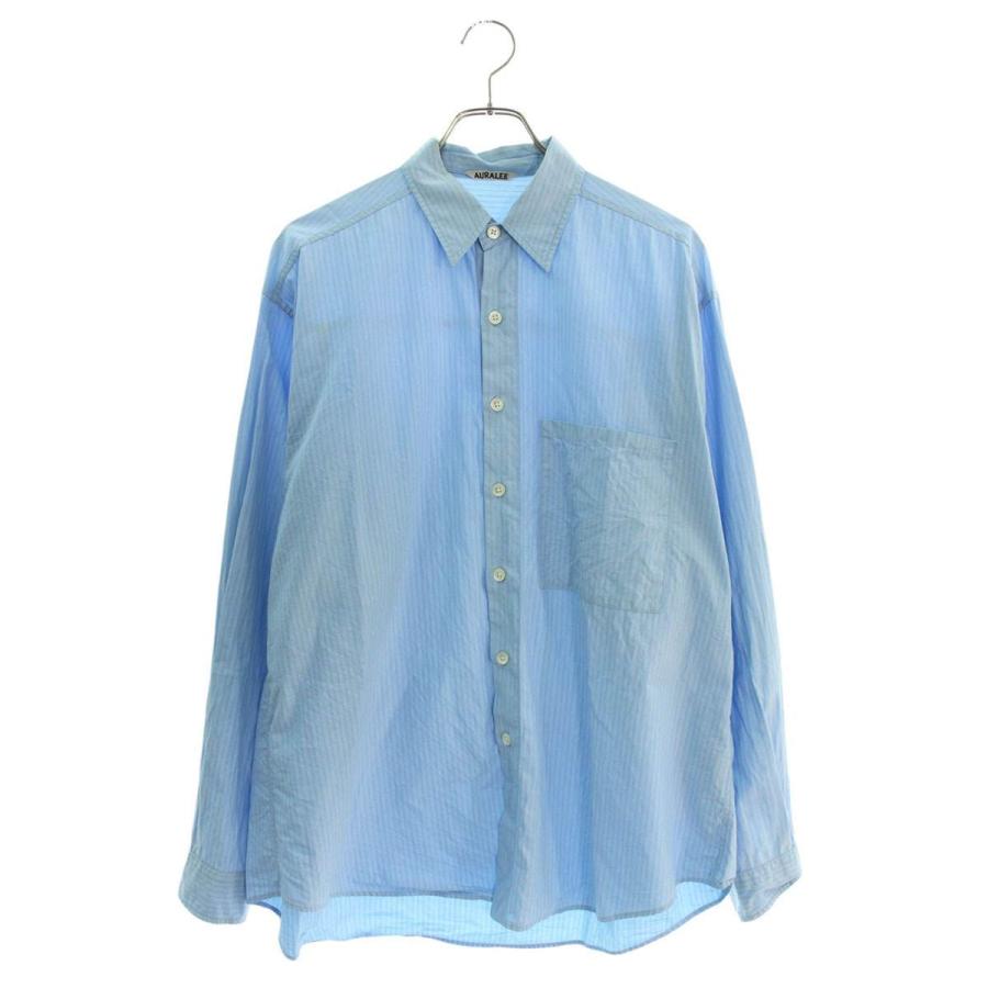 オーラリー AURALEE WASHED FINX TWILL BIG SHIRTS A9AS02TN サイズ:4 