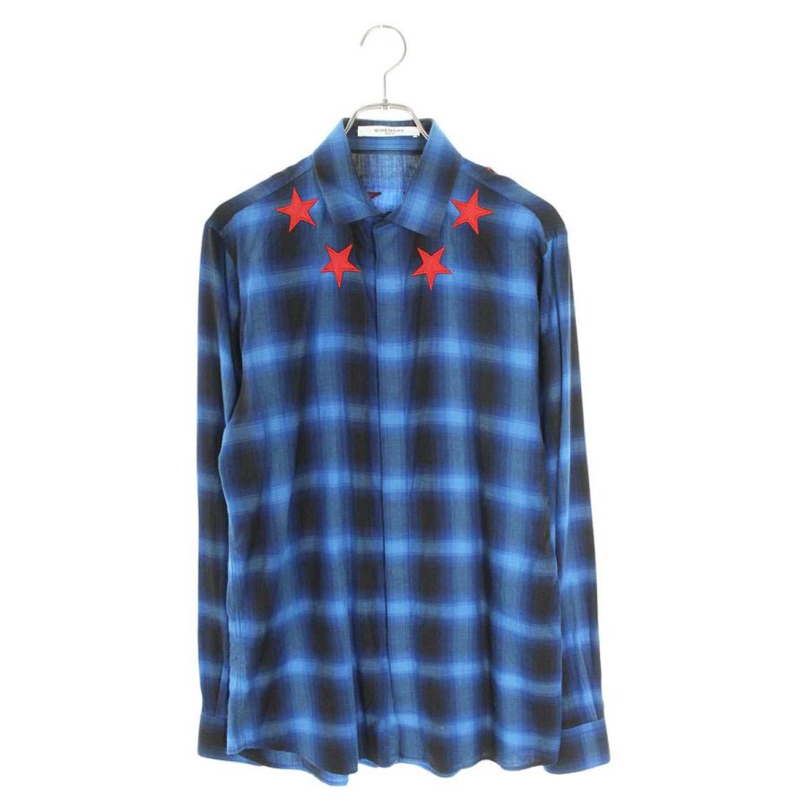 GIVENCHY ジバンシィ 長袖シャツ 17AW 17F 6010 335 サイズ:39 スター 