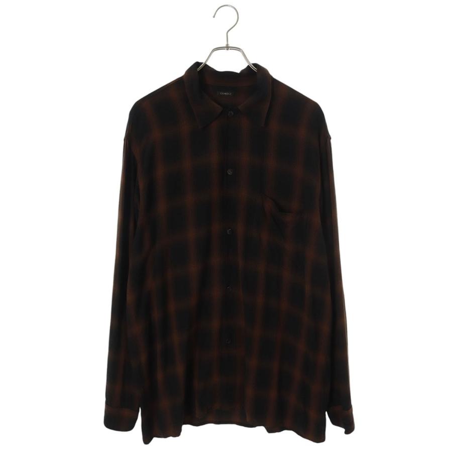 コモリ 長袖シャツ 24SS Z01-02005 サイズ:2 チェックレーヨンオープン  