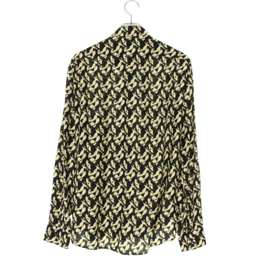 サンローランパリ サイズ:37  646850 Y2G02 総柄シルク混レーヨン長袖シャツ 中古 OM10 SAINT LAURENT サンローランパリ 646850 Y2G02 サイズ:37 総柄シルク混