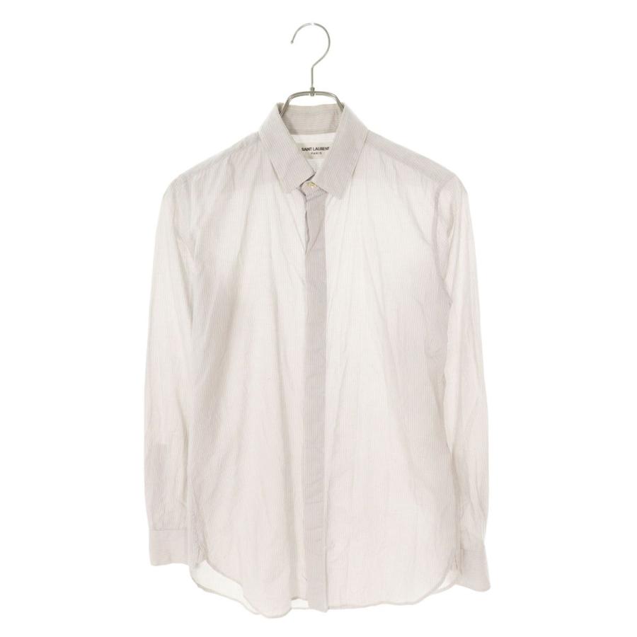 サンローランパリ サイズ:38  439373 Y010S ストライプ長袖シャツ 中古 BS55 SAINT LAURENT サンローランパリ 439373 Y010S サイズ:38 ストライプ