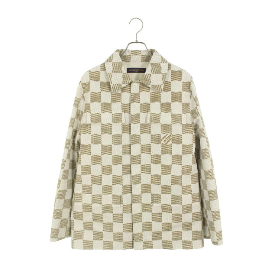 ルイヴィトン サイズ:S  24SS  RM241 HQX HQS65E ダミエコットンオーバー長袖シャツ 中古 SB01 LOUIS VUITTON（ルイ・ヴィトン） 長袖シャツ サイズ:S 24SS RM241 HQX