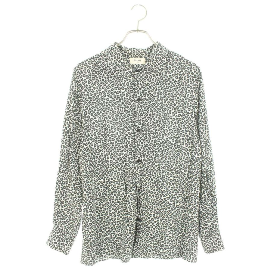セリーヌ サイズ:38  2C268900H ハワイアンルーズレオパードプリント長袖シャツ 中古 SS13 CELINE（セリーヌ） 長袖シャツ サイズ:38 2C268900H ハワイアンルーズ