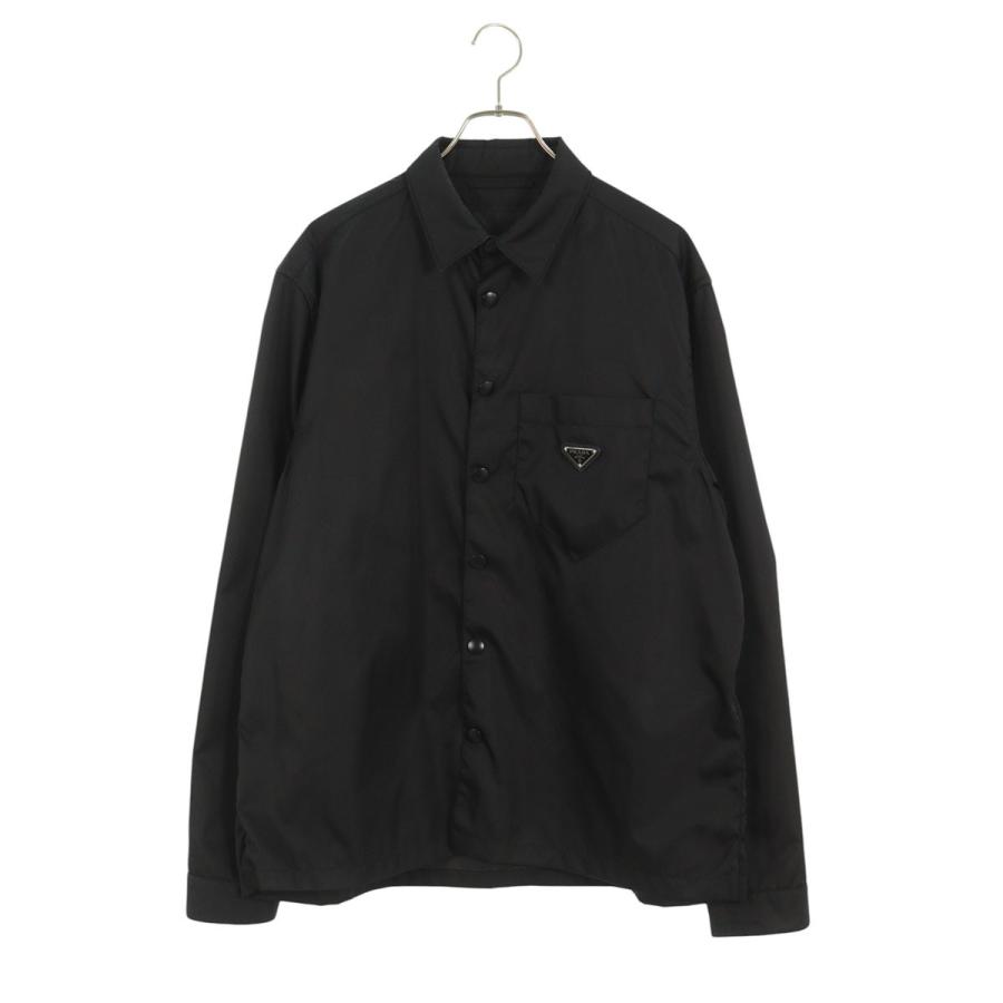 PRADA プラダ サイズ:L SC514 Re-Nylon 三角ロゴプレート長袖シャツ 