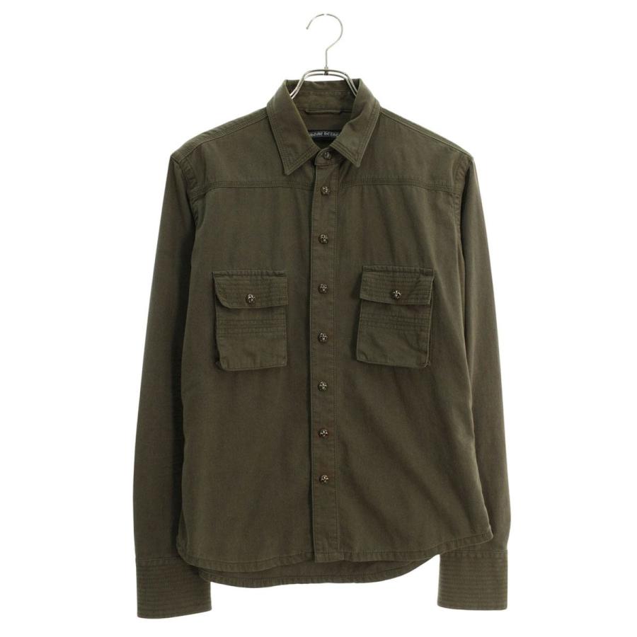 クロムハーツ サイズ:M ARMY FBRC BS FLUER長袖シャツ 中古 SJ02 CHROME HEARTS（クロムハーツ） 長袖シャツ サイズ:S ARMY FBRC BS