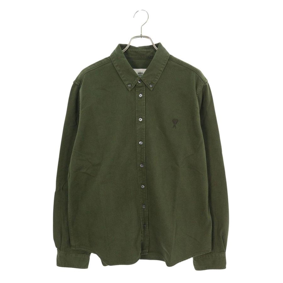 アミアレクサンドルマテュッシ サイズ:XL  USH060 ハートA刺繍長袖シャツ 新古品 OM10 AMI Alexandre Mattiussi アミアレクサンドルマテュッシ サイズ:XL