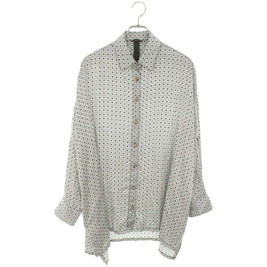 クロムハーツ サイズ:M  MAHAL KITA CHプラス総柄シルク長袖シャツ 中古 SJ02 CHROME HEARTS（クロムハーツ） 長袖シャツ サイズ:S MAHAL KITA CH