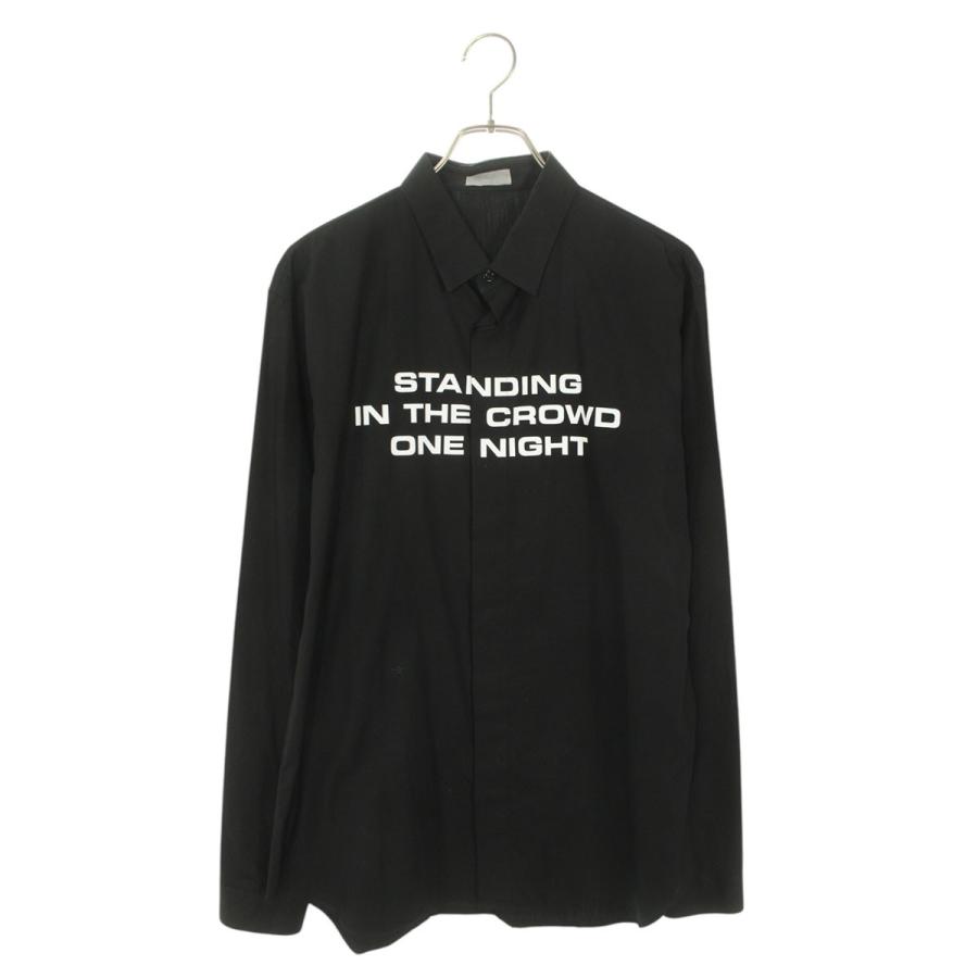 ディオールオム サイズ:41  433C529K0580 英字プリント長袖シャツ 中古 BS99 Dior HOMME ディオールオム サイズ:41 433C529K0580 英字プリント長袖