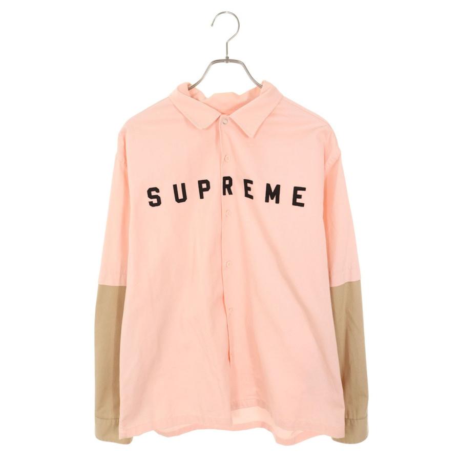 シュプリーム サイズ:L  2-Tone Work Shirt レイヤードワーク長袖シャツ 中古 BS99 Supreme（シュプリーム） 長袖シャツ サイズ:L 2-Tone Work Shirt