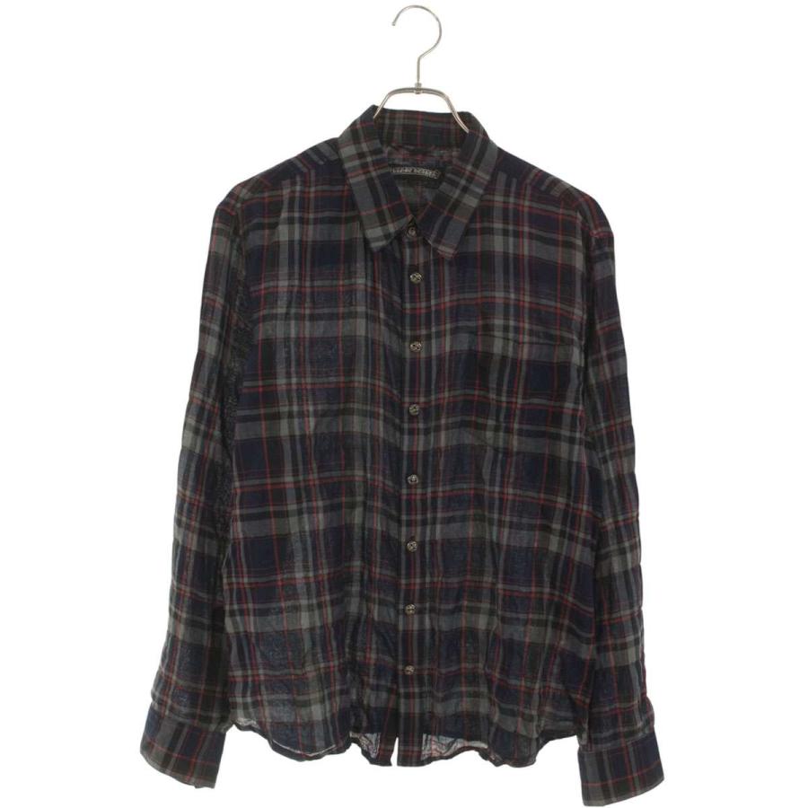 クロムハーツ サイズ:L  LOOSEENDS LS CHECK ルーズエンド チェック柄胸ポケット長袖シャツ 中古 OK15 CHROME HEARTS（クロムハーツ） 長袖シャツ サイズ:L LOOSEENDS LS