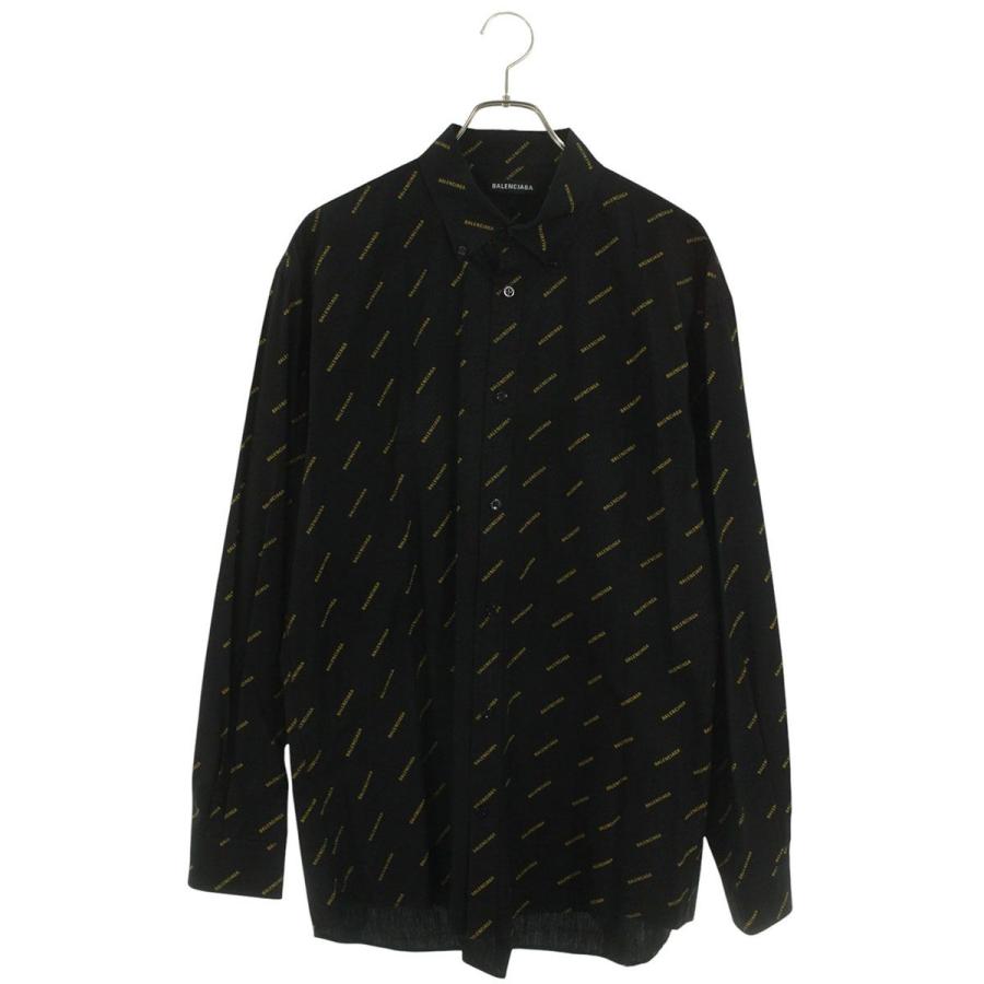 バレンシアガ サイズ:39  534333 TBL96 オールオーバーロゴボタンダウン長袖シャツ 中古 BS99 BALENCIAGA（バレンシアガ） 長袖シャツ サイズ:39 534333 TBL96