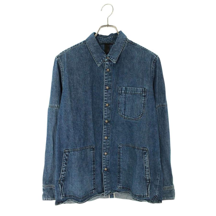 クロムハーツ サイズ:S LAST BITE クロスボールボタンデニム長袖シャツ 中古 SS07 CHROME HEARTS（クロムハーツ） サイズ:S LAST BITE クロスボール