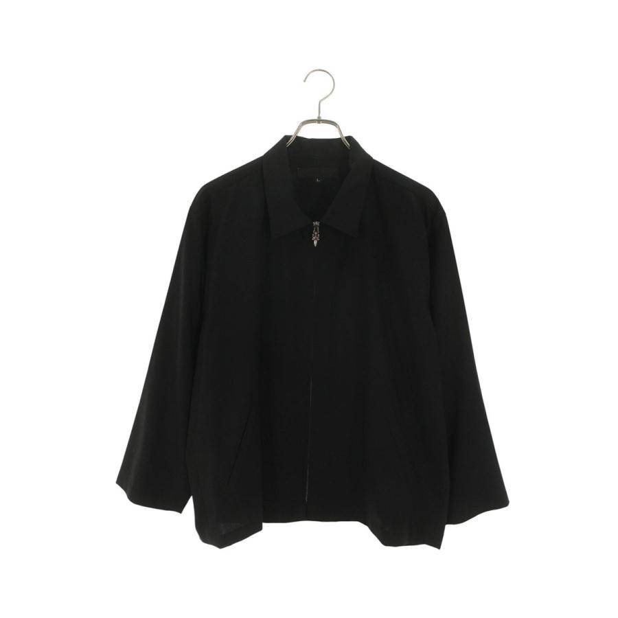 クロムハーツ サイズ:M ダガージップレザー長袖シャツ 中古 SJ02 CHROME HEARTS（クロムハーツ） 長袖シャツ サイズ:L ダガージップ長袖