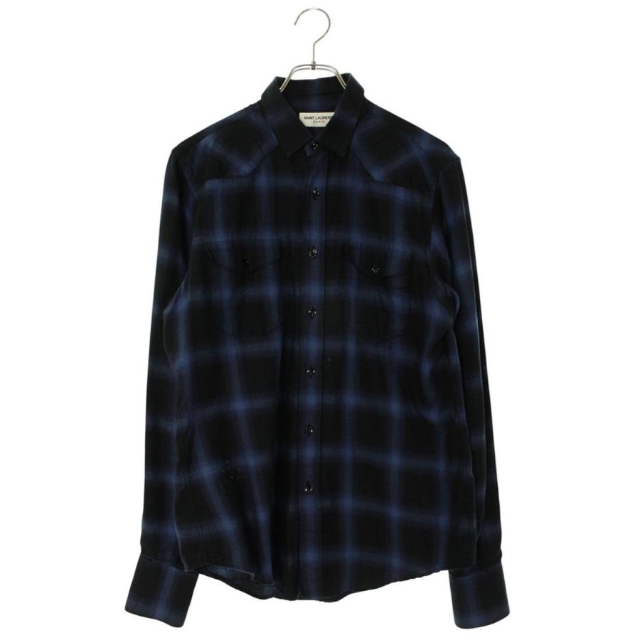 SAINT LAURENT サンローランパリ 長袖シャツ サイズ:37 455166 Y729B