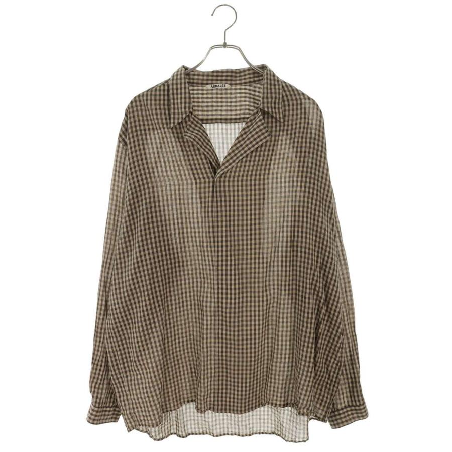 AURALEE（オーラリー） サイズ:5 AIRY LIGHT COTTON CHECK P O SHIRT 