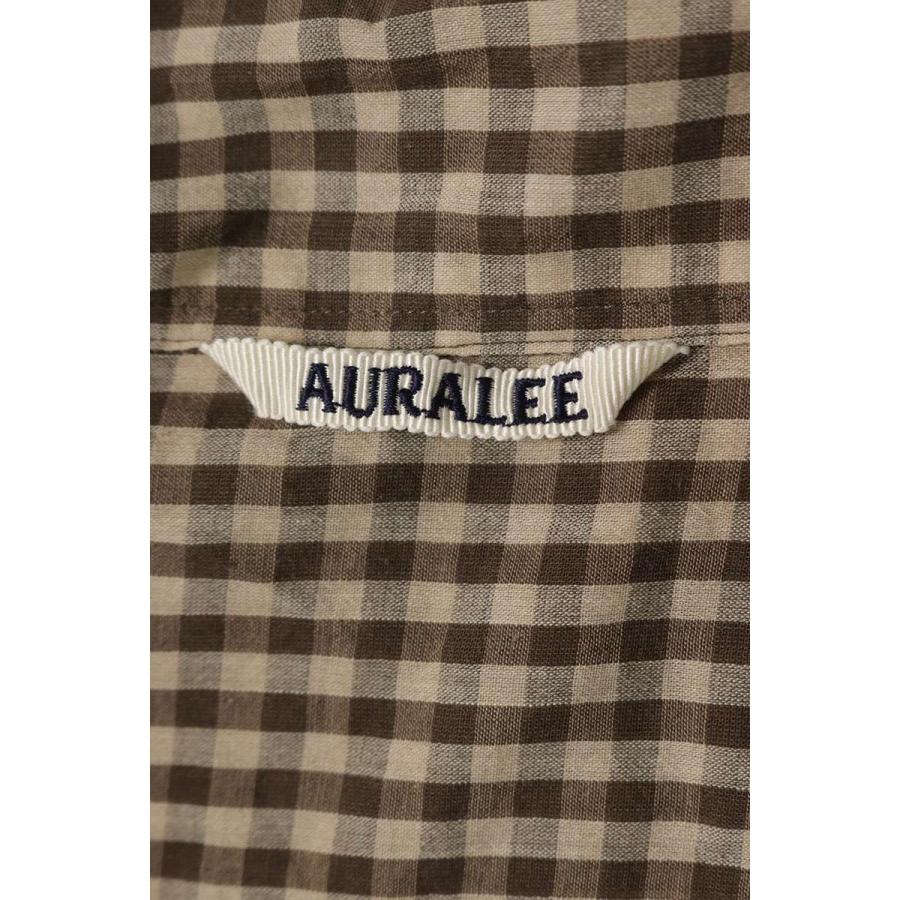 AURALEE ギンガムチェック 長袖シャツ 0サイズ