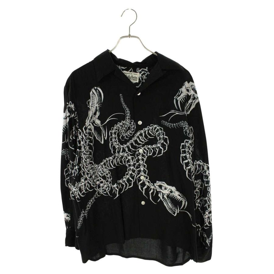 WACKO MARIA レーヨン 長袖シャツ 総柄 M WACKO MARIA（ワコマリア） サイズ:M ハワイアンレーヨン長袖シャツ