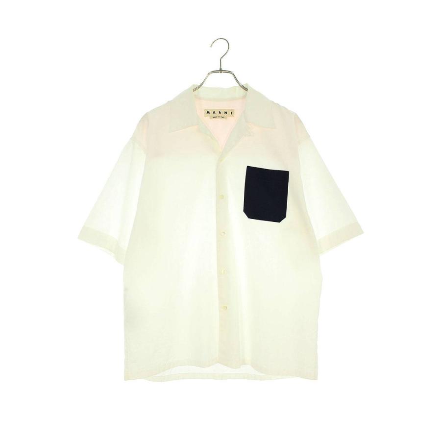 B品セール マルニ 20SS CUMU0054QM ポケットカラー切替半袖シャツ