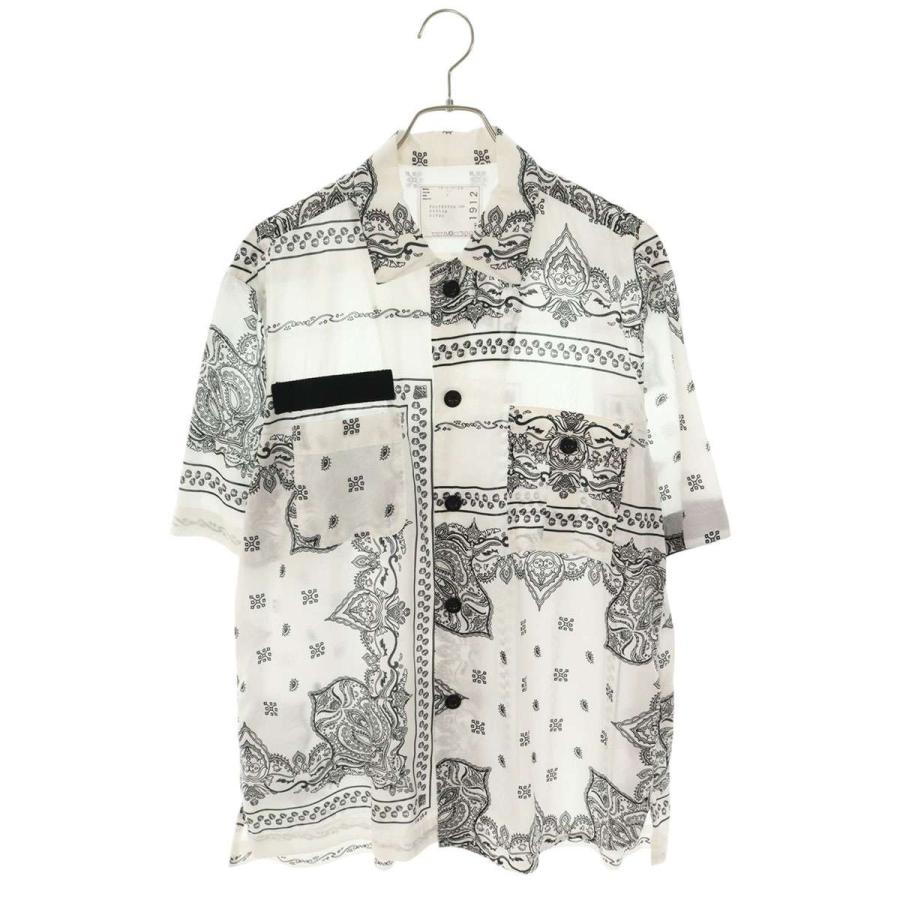 サカイ Sacai 19-01912M サイズ:3 ペイズリー総柄半袖シャツ 