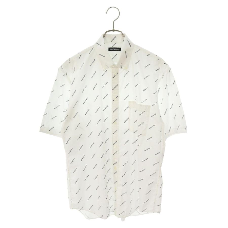 BALENCIAGA バレンシアガ 半袖シャツ 534332 TBL96 サイズ:36 ロゴ総柄  