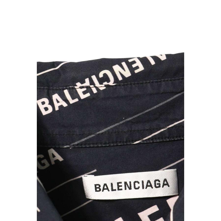 バレンシアガ半袖シャツ CREW 五分袖 黒 38 バレンシアガ CREW 半袖Tシャツ ブラック B'z稲葉 美品 メンズ