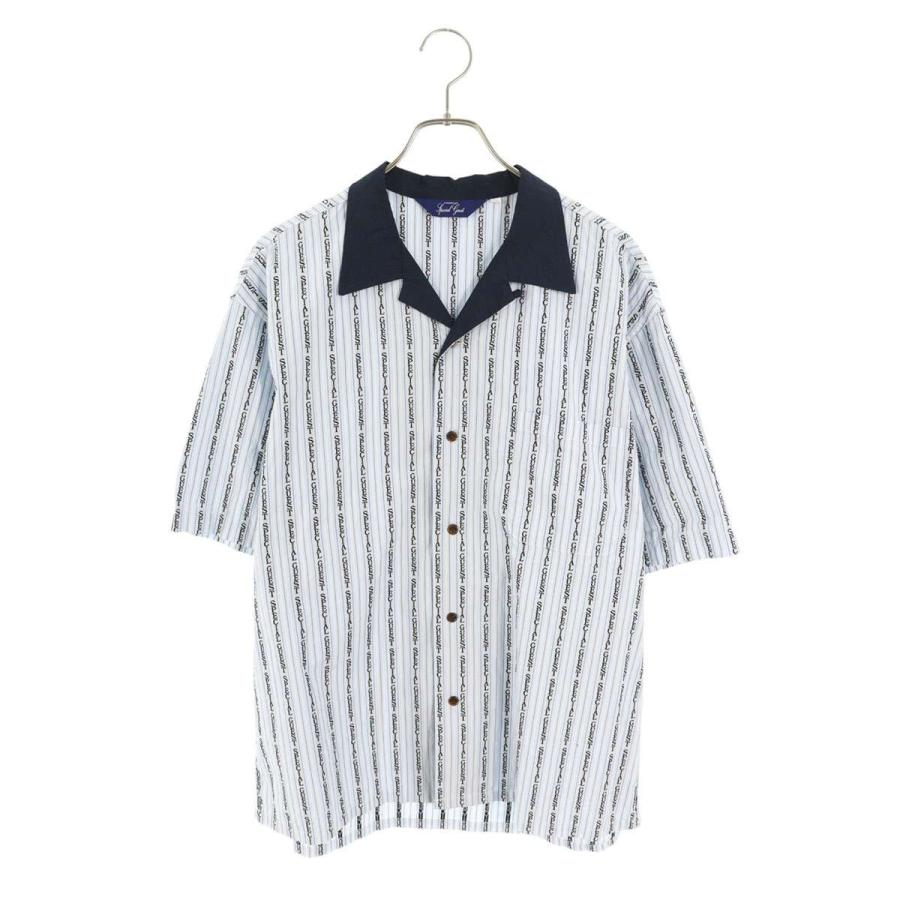 スペシャルゲスト サイズ:L ロゴストライプオープンカラー半袖シャツ 中古 BS99 スペシャルゲスト サイズ:L ロゴストライプオープンカラー半袖シャツ