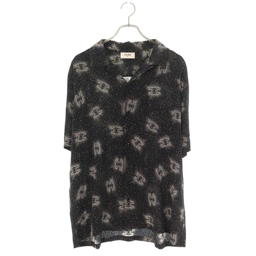 セリーヌ サイズ:40  24AW  2C946932W.38CE トリオンフ総柄シルク半袖シャツ 中古 SB01 CELINE（セリーヌ） 半袖シャツ サイズ:40 24AW 2C946932W.38CE
