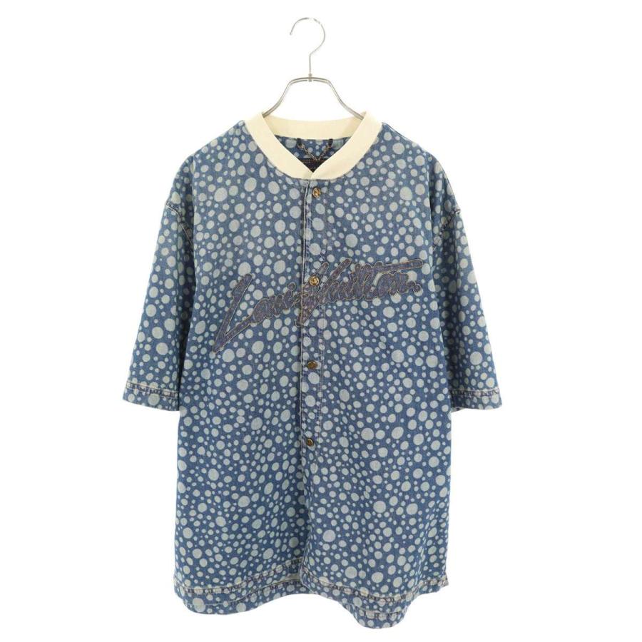 ルイヴィトン  草間彌生 サイズ:4L  23AW  RM232H YN4 HOS33W インフィニティドットデニム半袖シャツ 中古 BS99 LOUIS VUITTON（ルイ・ヴィトン） 半袖シャツ 草間彌生 サイズ:4L 23AW
