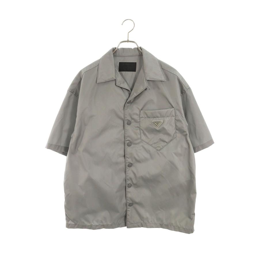 PRADA（プラダ） 半袖シャツ サイズ:S SC513 トライアングルプレートRE