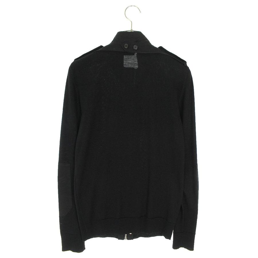 ディオールオム Dior HOMME 07AW 7E3420600008 サイズ:XS エポーレットジップアップニットカーディガン 中古 BS99｜rinkan｜02