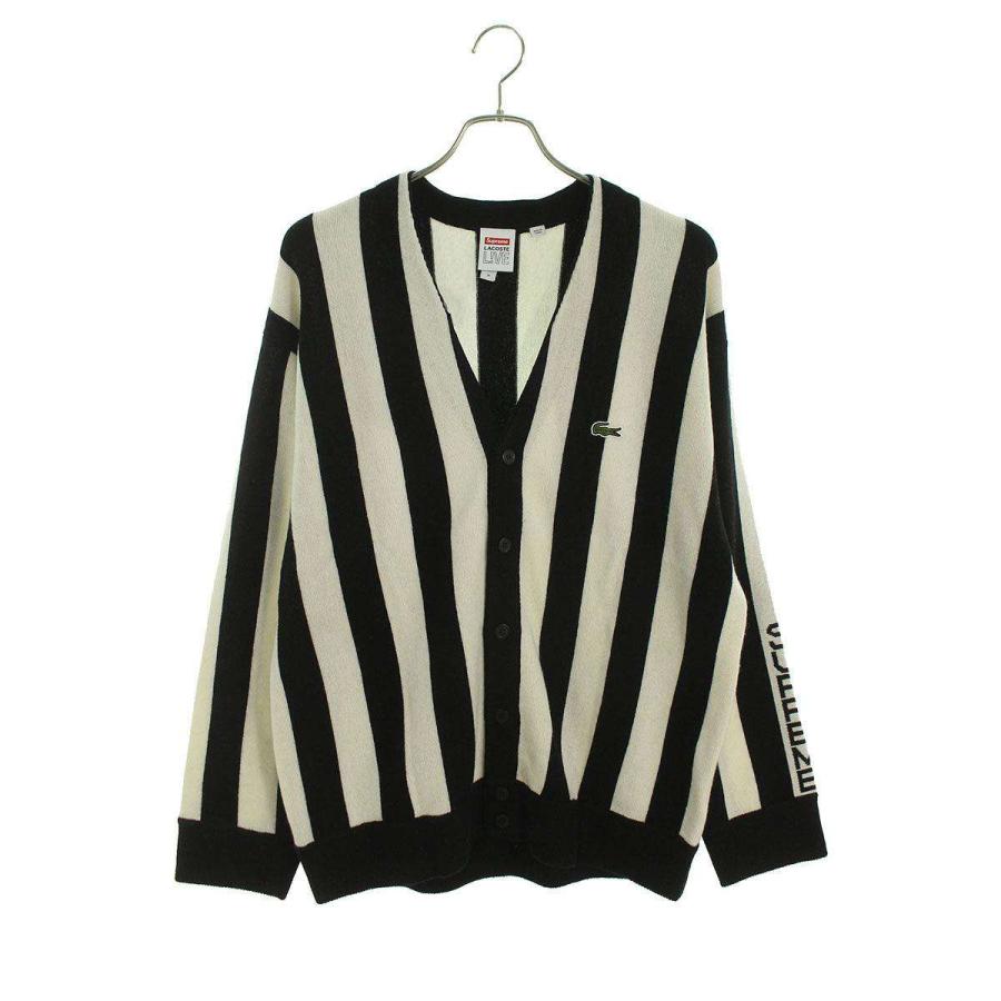 シュプリーム カーディガン 19AW Lacoste Stripe Cardigan サイズ:M  
