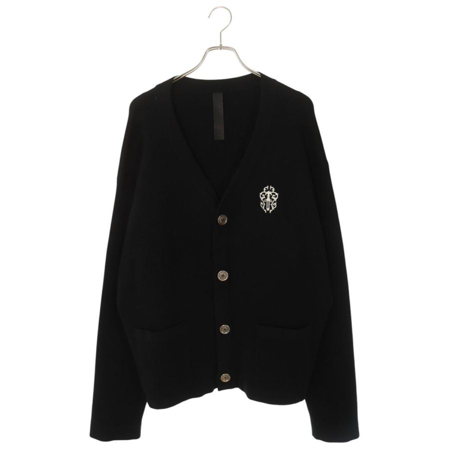 クロムハーツ サイズ:XL  SWTR U REGULATOR CARDI ニットサーマルカシミアヴァインダガー刺繍カーディガン 中古 FK04 CHROME HEARTS（クロムハーツ） サイズ:XL SWTR U REGULATOR CARDI