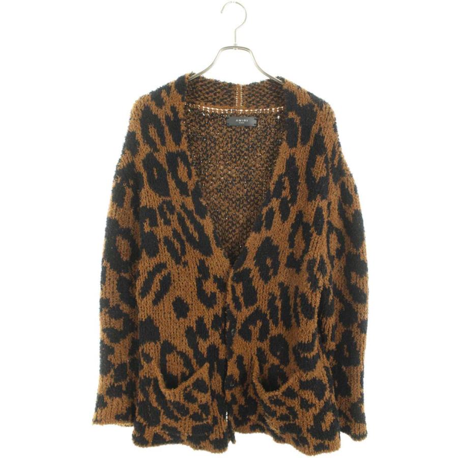 AMIRI アミリ サイズ:M レオパード総柄カーディガン 中古 SS13 