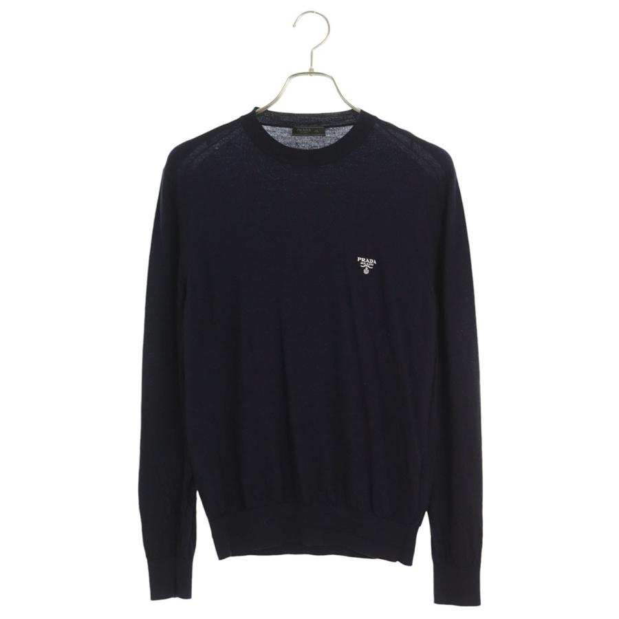 PRADA プラダ ニット UMB264 サイズ:48 ロゴ刺繍ニット 中古 PRADA プラダ ニット UMB264 サイズ:48 ロゴ刺繍ニット 中古