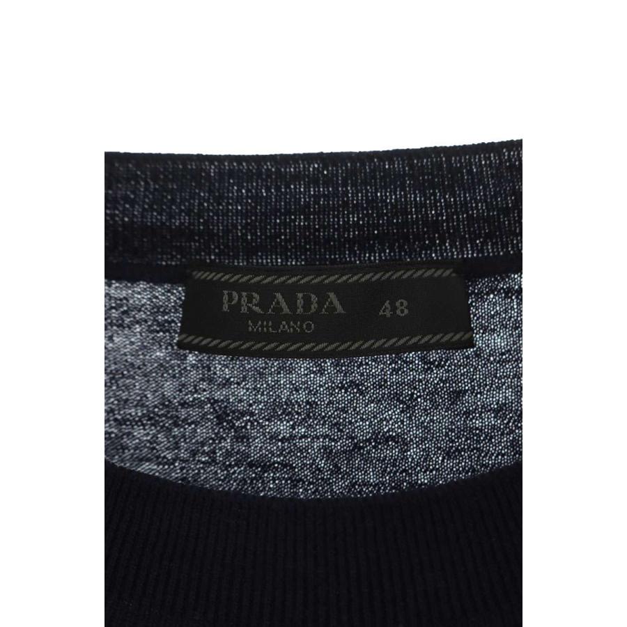 PRADA プラダ ニット UMB264 サイズ:48 ロゴ刺繍ニット 中古 PRADA プラダ ニット UMB264 サイズ:48 ロゴ刺繍ニット 中古