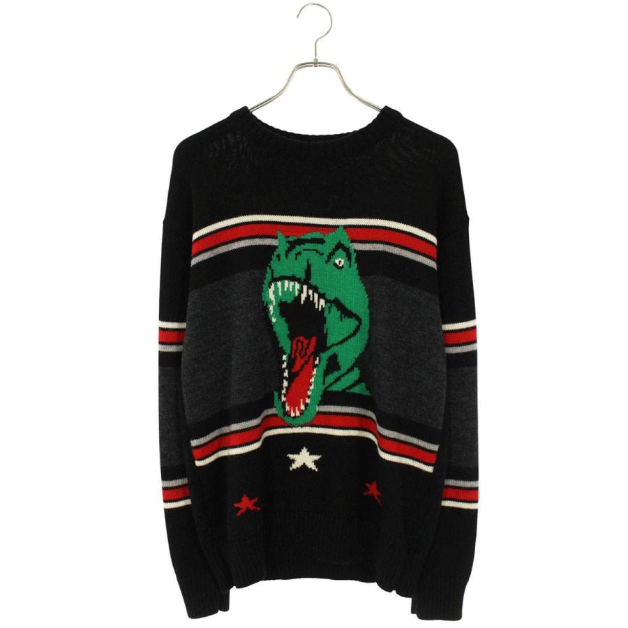 サンローランパリ サイズ:XS  17SS  411363 Y1MM1 ダイナソー刺繍ニット 中古 BS99 SAINT LAURENT サンローランパリ サイズ:XS 17SS 411363 Y1MM1