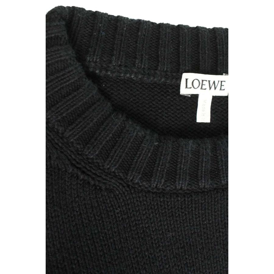 ロエベ  H3299640SM ロゴ刺繍クルーネックニット メンズ S LOEWE（ロエベ） サイズ:S H3299640SM ロゴ刺繍クルーネックニット