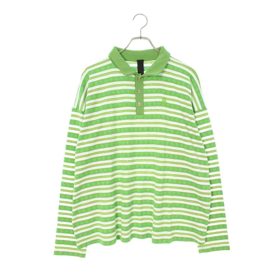 クロムハーツ 長袖ポロシャツ Y NOT Stripe Polo サイズ:M ストライプ 